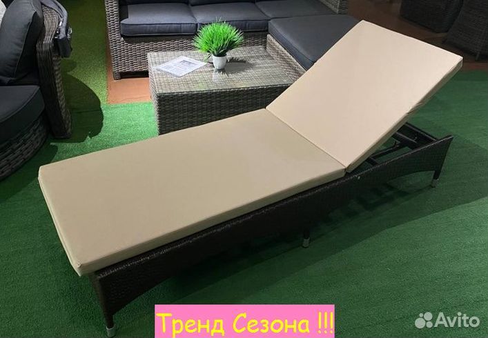 Лежак пляжный из ротанга Мальта арт.M001-мт001