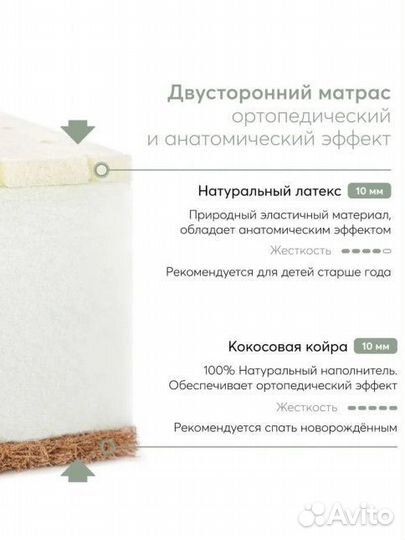 Матрас детский 100х70 Happy Baby