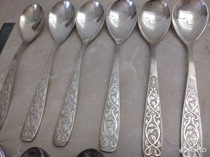 Мельхиоровые ложки, вилки мнц. Времён СССР. сост
