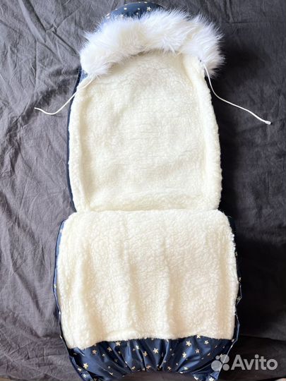 Зимний конверт в коляску до 68