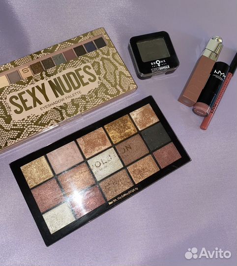 Палетки теней, помады