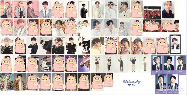 Карточки открытки стафф BTS Bangtan