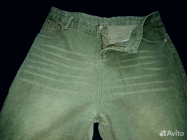 Джинсовые брюки широкие