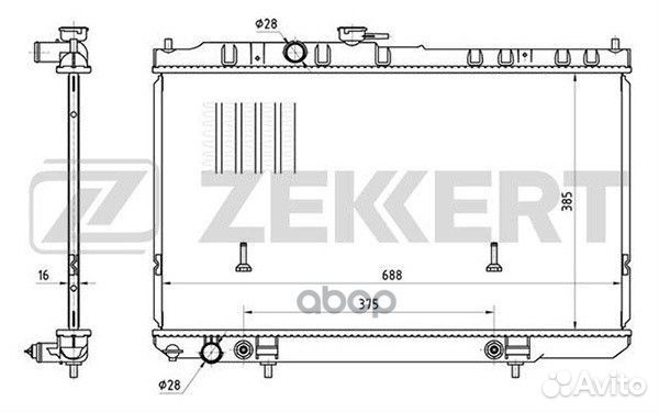 Радиатор охл. дв. Nissan Almera (B10) 06- mk-10