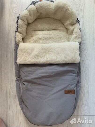Зимний конверт в коляску на овчине