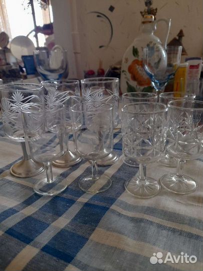 Бокалы, рюмки советских времен