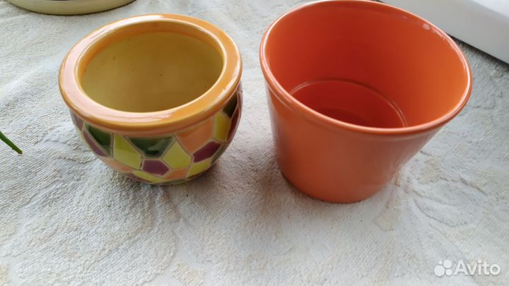 Керамические горшки для цветов бу