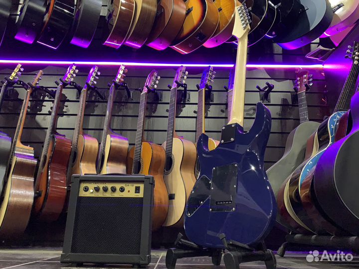 Электрогитара + Комбоусилитель 10вт