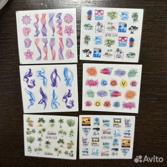 Наклейки для ногтей маникюр слайдеры
