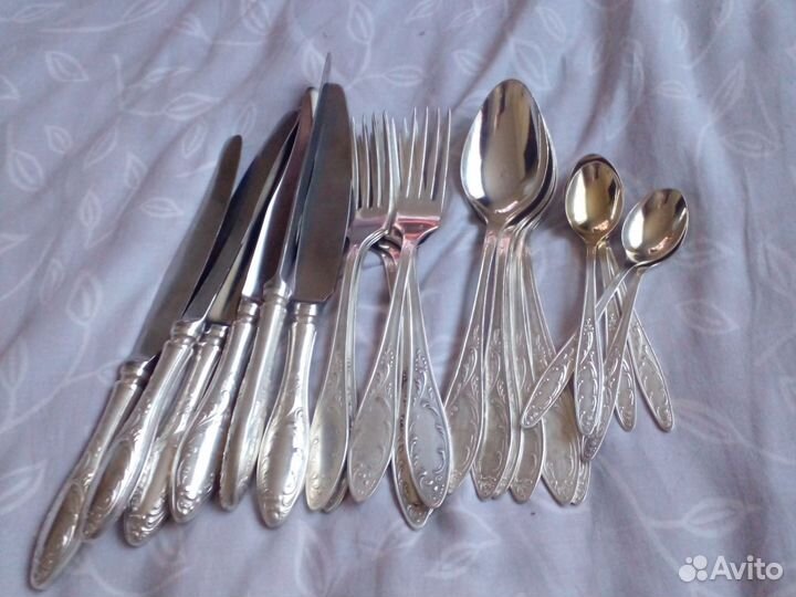 Ложки,Вилки,Ножи и сервировка Мельхиор