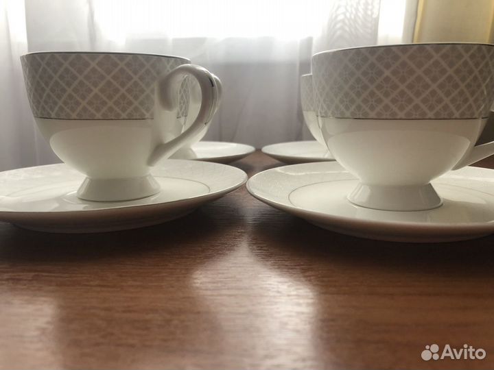 Чайный сервиз на 4 персоны Костяной фарфор