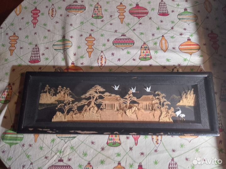 Панно декоративное (диорама) с изображением восточ