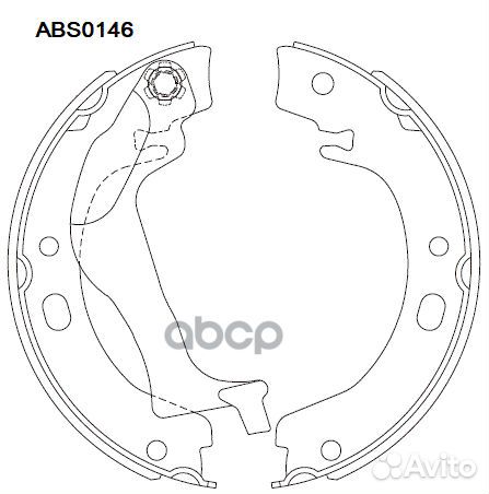 Колодки тормозные барабанные зад ABS0146 AL
