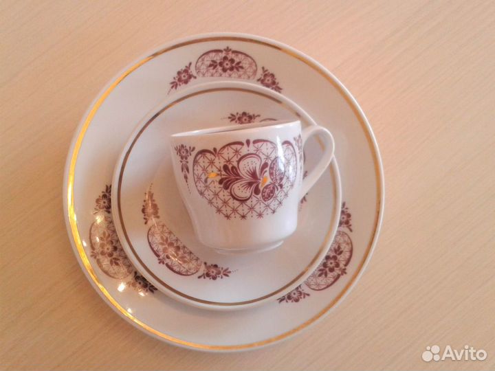 Винтажный Кофейный сервиз Вербилки СССР 20 предм