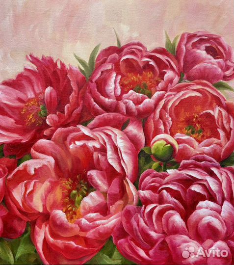 Современная Картина масло Пионы