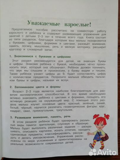 Годовой курс развивающих занятий Ломоносовская шк