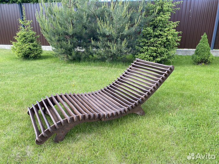 Шезлонг Лежак деревянный