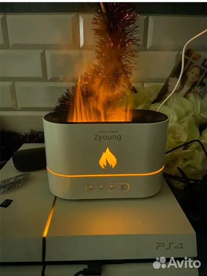 Увлажнитель, аромолампа, камин, ароматерапия