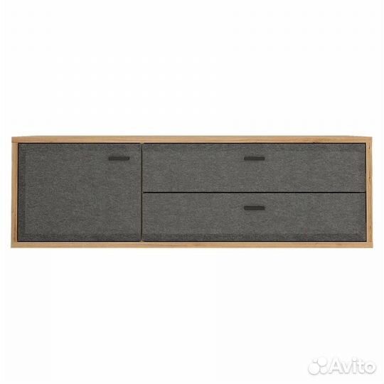 Тумба подвесная Грейс RTV1D2S дуб наварра/графит