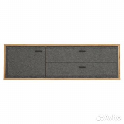 Тумба подвесная Грейс RTV1D2S дуб наварра/графит