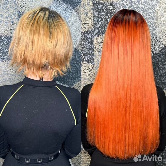 Капсульное наращивание волос премиум качества