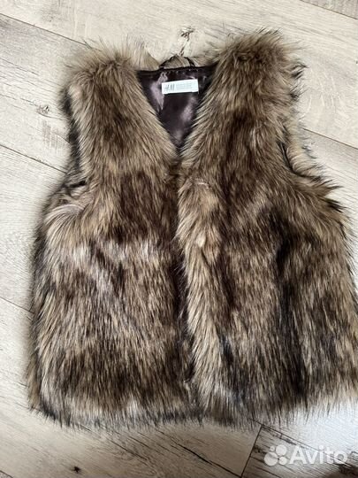 Меховая жилетка для девочки Н&М