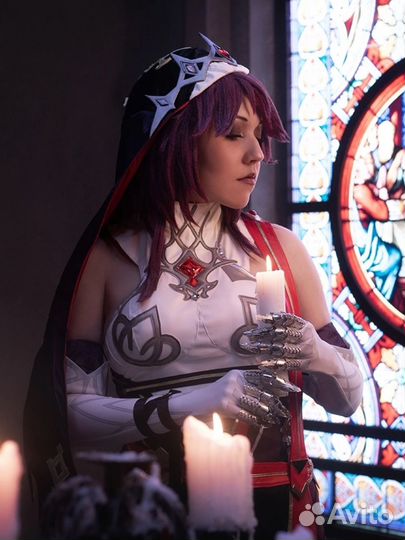 Парик косплей Розария Геншин Импакт