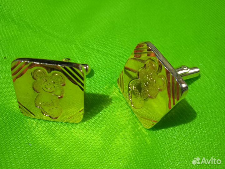 Запонки винтаж СССР позолота