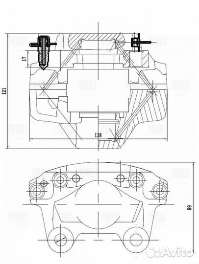 CF032114 Суппорт торм. для а / м opel vectra b (95