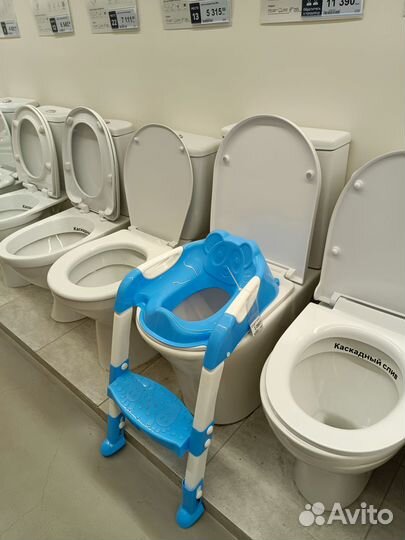Детское сиденье на унитаз со ступенькой