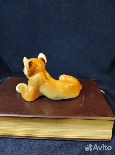 Статуэтка фарфор СССР львёнок лфз