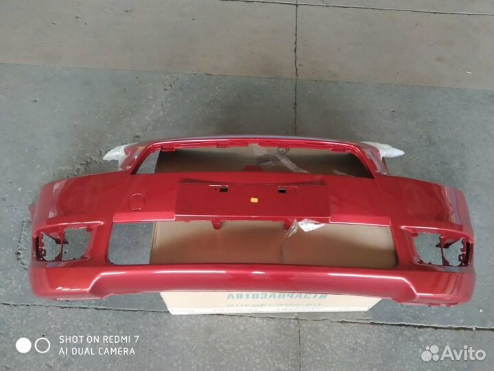Бампер Митсубиси Лансер X новый,красный