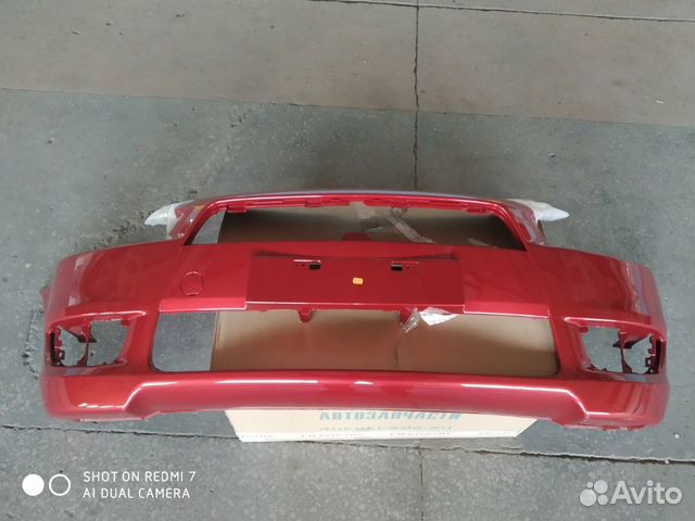 Бампер Митсубиси Лансер X новый,красный