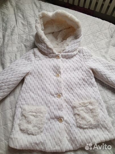 Дубленка и шубка на девочку 86