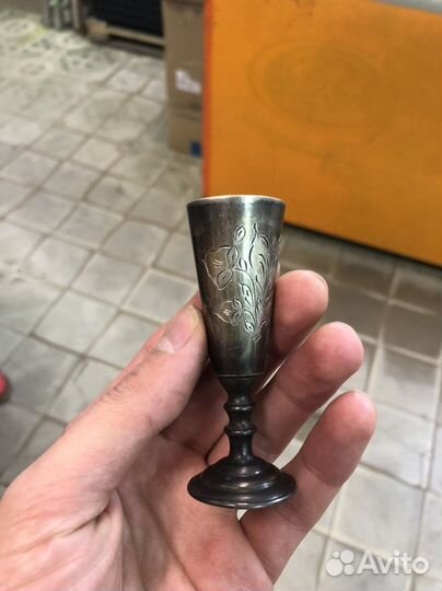 Стопка серебро 875 со звездой СССР