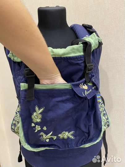 Эргорюкзак i love mum слинг кенгуру синий
