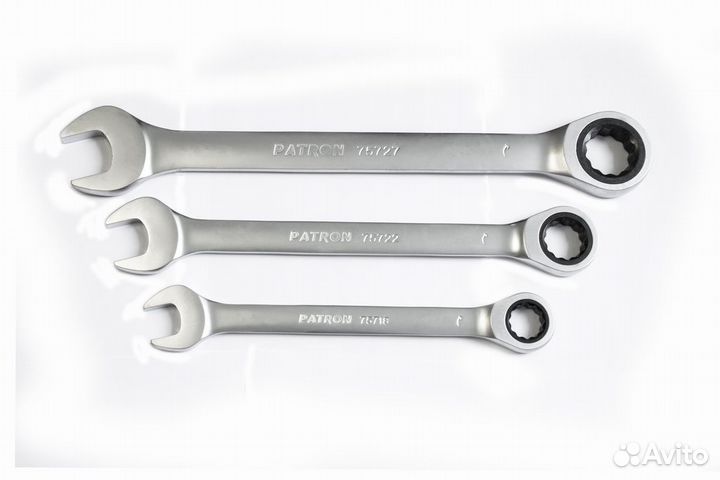 Ключ комбинированный трещоточный 22мм patron P-757