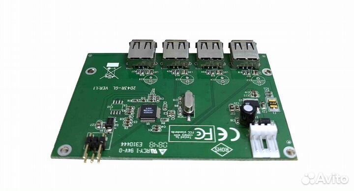 Плата расширения 2D43R-GL REV:1.1 4xUSB 4Pin +6Pi