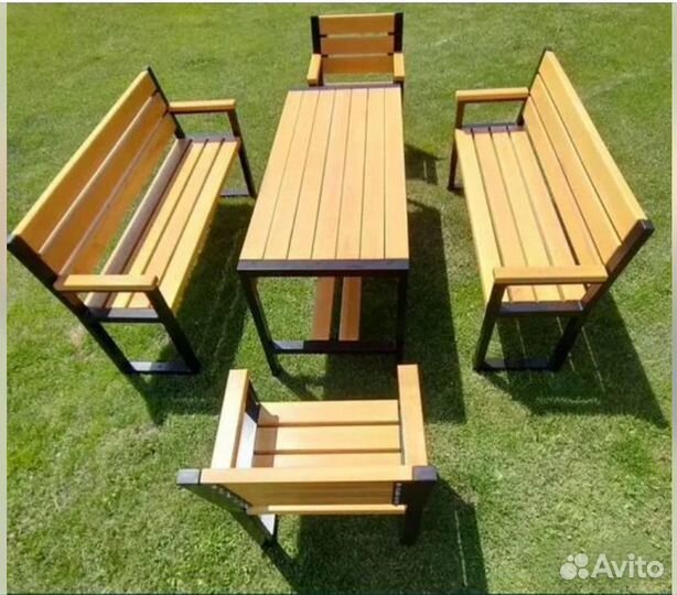 Садовая мебель из массива дерева
