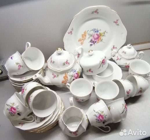 Чайный сервиз "мейсенский букет" богемия купить в Санкт-Петербурге ...