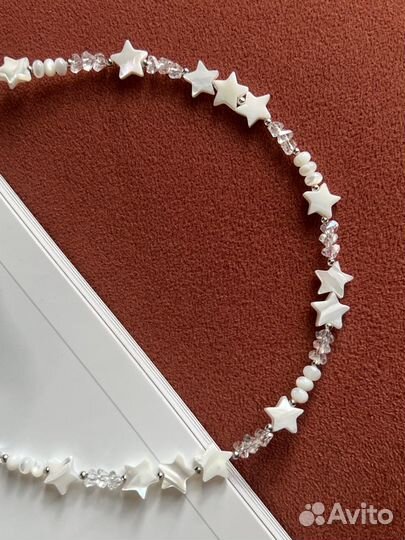 Колье чокер из перламутра