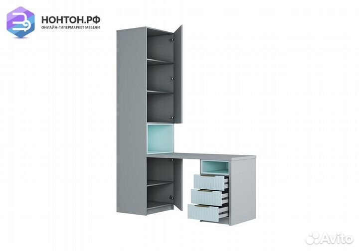 Стол письменный с пеналом и тумбой Джерси сп-001 ш