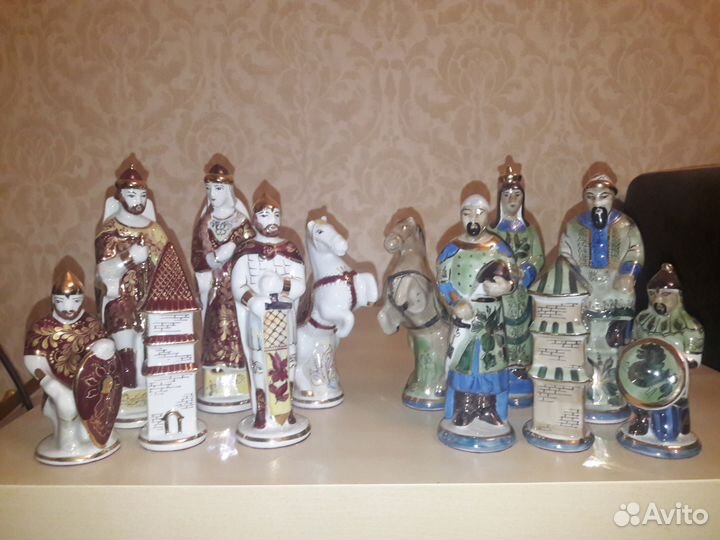 Фарфор шахматы золото ручная работа раритет