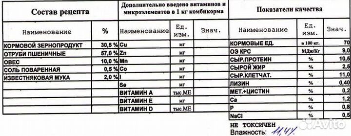 Комбикорм Шуя для всех видов с/х животных 30 кг