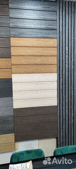 Фасадные реечные панели из дпк 3Д