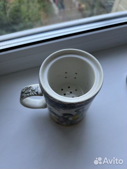 Китайская чайная кружка с инфузером и крышкой