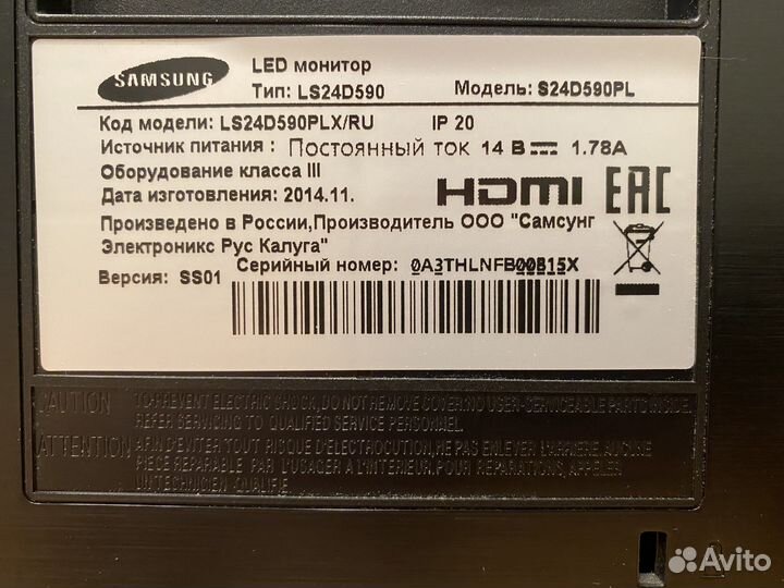 Монитор Samsung s24d590pl