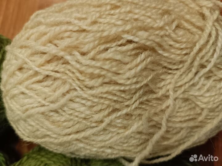 Пряжа нитки для вязания чистая шерсть