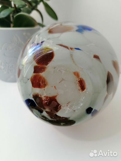 Кувшин ваза СССР из цветного стекла