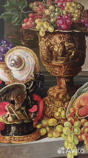 Картина маслом, Старинный Натюрморт с наутилусом